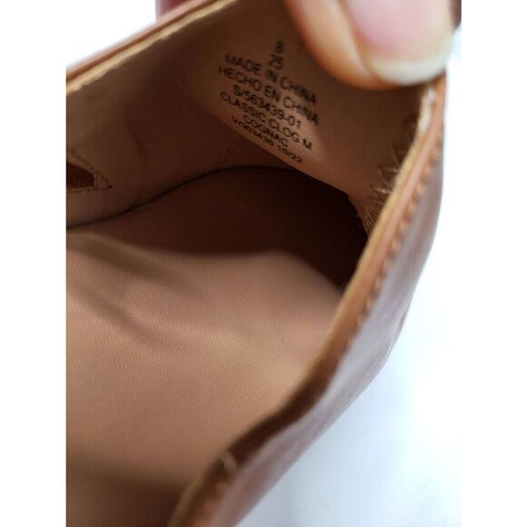 Old Navy Faux Leather Classic Clog Platform Mule Brown Comfort Size 8 Slip on - Picture 7 of 11